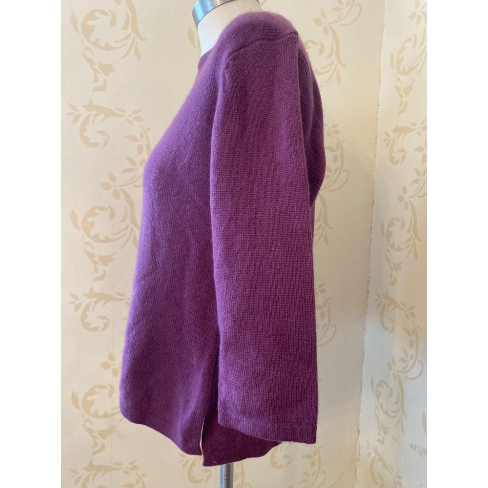 Large Iris Singer Collection 100% Cashmere Sweater - image 2